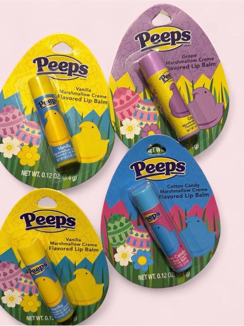 Peeps Marshmallow Lip Balm - Assorted Colors (Yellow, Blue, Purple)